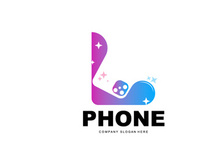 Smartphone Logo, Communication Electronics Vector, Modern Phone Design, For Company Brand Symbol