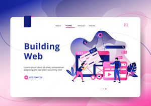 Landing Page Creative Process sets Illustration
