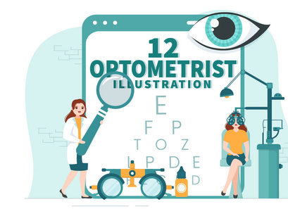 12 Optometrist Illustration