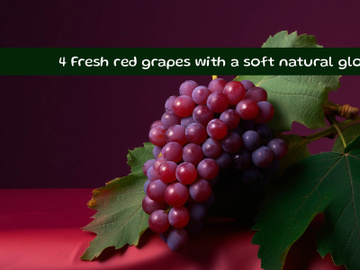 Fresh red grapes with a soft natural glow preview picture