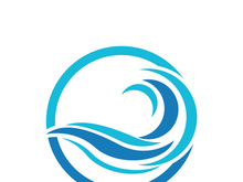 Water wave vector illustration logo template design
