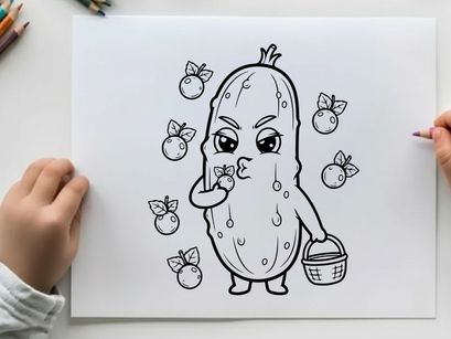 Cute onion character crying holding basket vector illustration