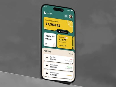 Online Loan Apps - Digital Fintech Mobile UI Design