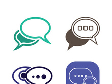 message bubble logo and symbol speech icon illustration