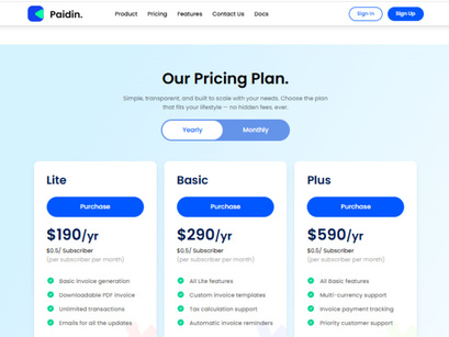 Paidin Free NextJs Landing Page Template
