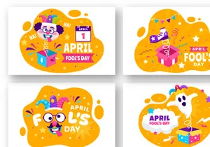 12 Happy April Fools Day Illustration