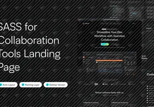Sass landing page for collaboration platform