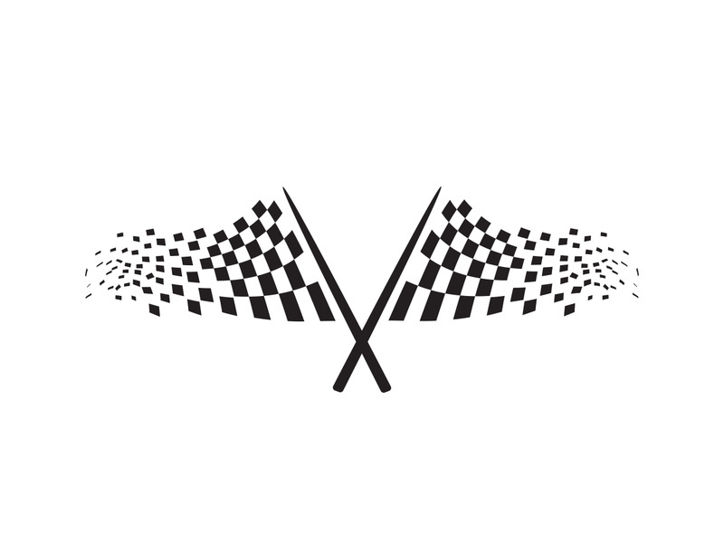 Race flag design illustration
