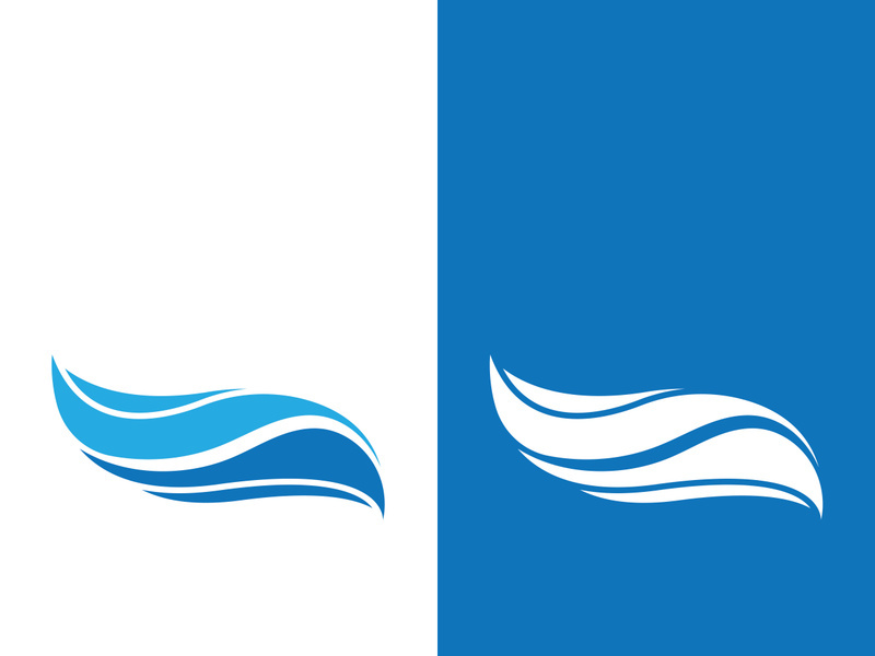 Wave beach vector illustration design logo