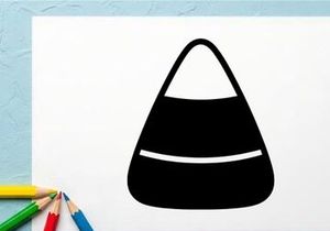 Stylish black handbag with white stripe design for fashion accessories