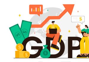 10 GDP or Gross Domestic Product Illustration