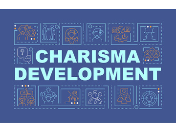 Charisma development word concepts blue banner preview picture