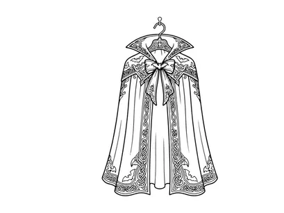 Elegant white lace cape with floral embroidery for bridal fashion. Luxurious sheer cloak design for weddings and formal events.
