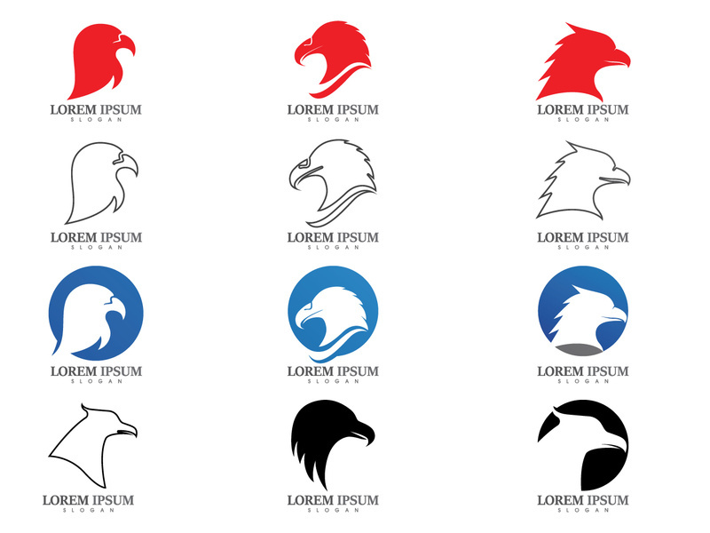 Eagle bird head logo vector