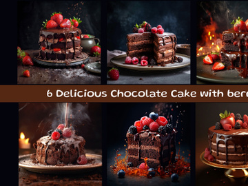 Delicious Chocolate Cake with berries preview picture