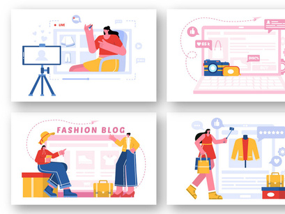 18 Fashion Blog Illustration