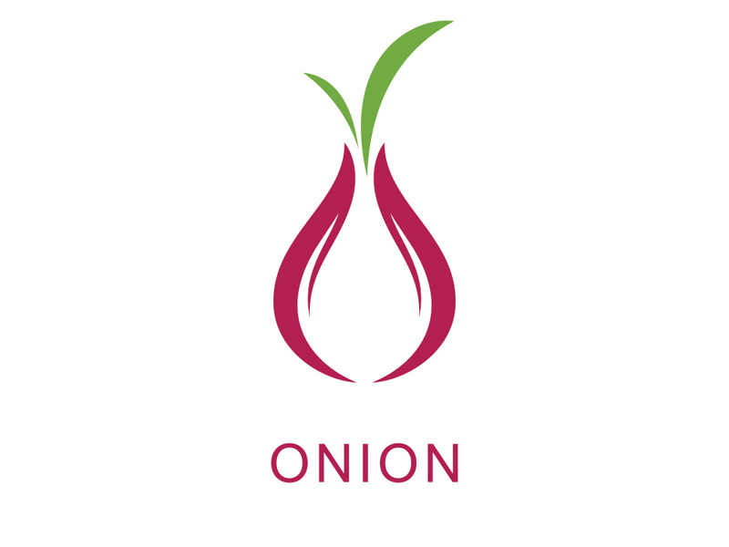 Onion logo vector , red onion icon . illustration Simple onion symbol