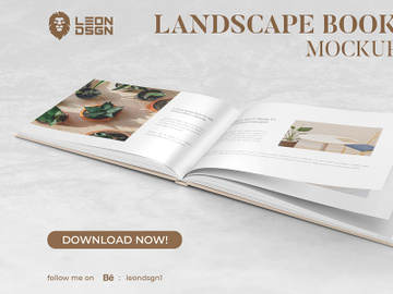Free Landscape Book Mockup preview picture