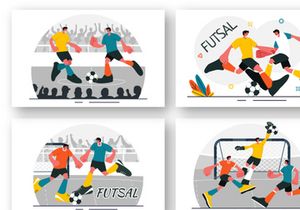 9 Futsal or Football Sport Illustration