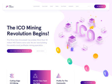 ICO and Mining Website preview picture