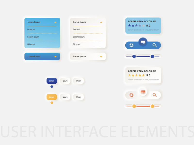 User interface elements UI Kit 03