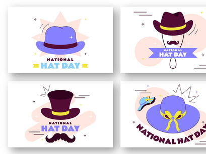 11 National Hat Day Illustration