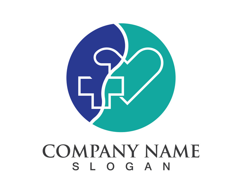 Medical health icon digital logo design vector illustration