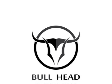 Retro vintage bull head horns logo. preview picture