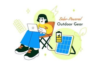 10 Solar Powered Outdoor Gear Illustration