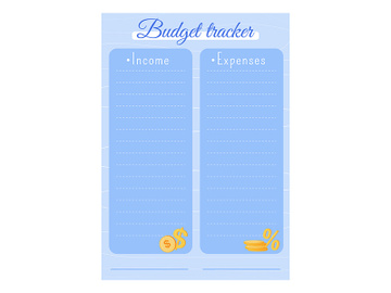 Budget tracker creative planner page design preview picture