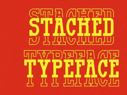 Famous Stacked - Vintage Stacked Font