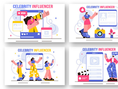 18 Celebrity Influencers Illustration