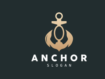 Anchor Logo, Ocean Ship Vector, Simple Minimalist Design preview picture