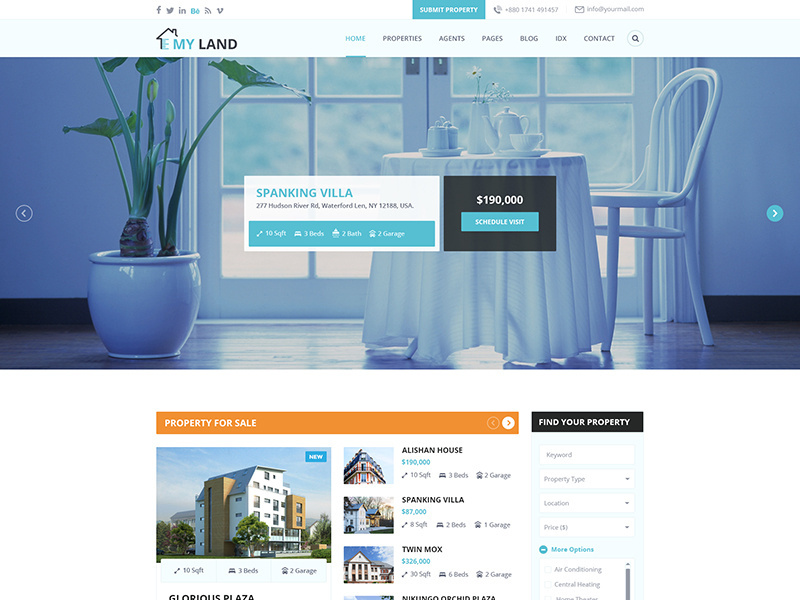 Real Estate Sale And Rental PSD Template
