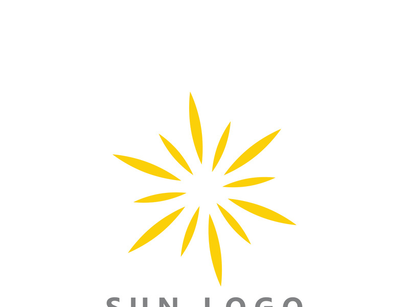 Sun logo design with a modern concept.