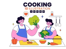 10 Cooking Vector Illustration preview picture