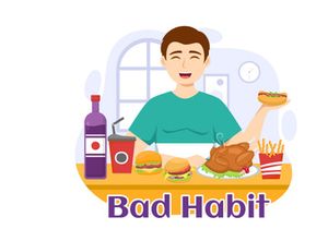 11 Bad Habit Vector Illustration