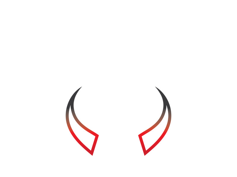 Devil horn Vector icon design illustration Template