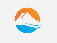 Mountain logo symbol, mountain vector sign