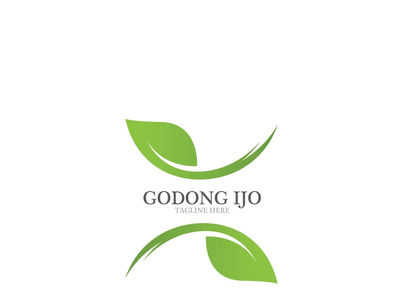 Logos of green leaf ecology