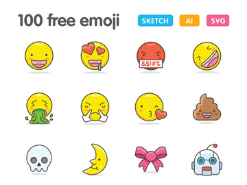 100 Free & Cute Emoji preview picture