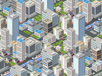 Seamless urban plan pattern map