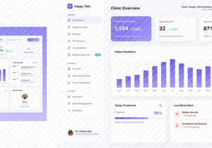 Clinic Management Dashboard SaaS UI/UX Design
