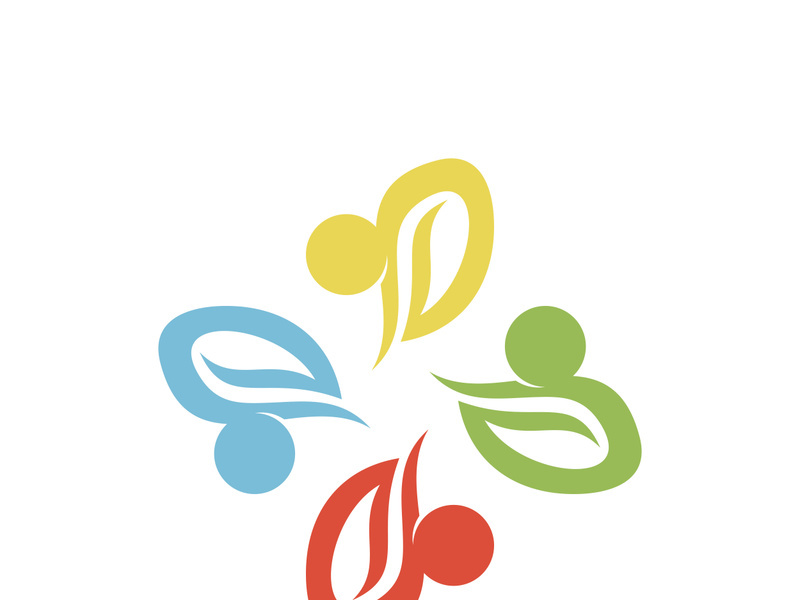 Community, network and social icon design template