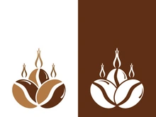 Coffee bean icon vector illustration template
