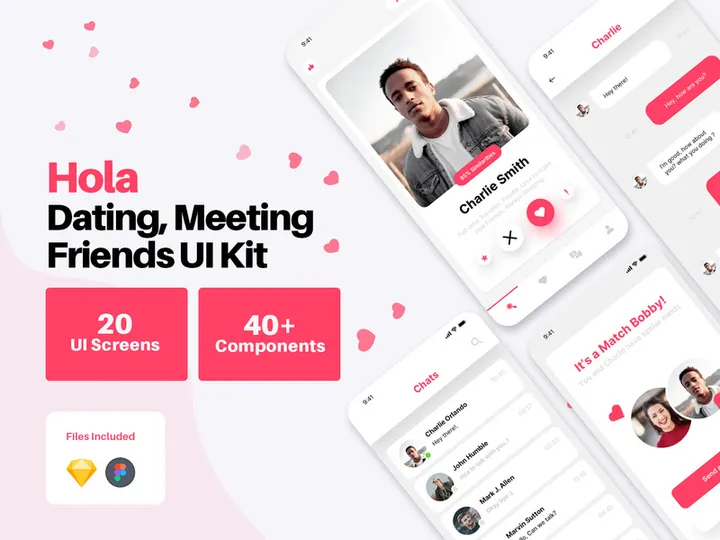 Hola - Dating, Relationship & Social Media App UI Kit preview picture