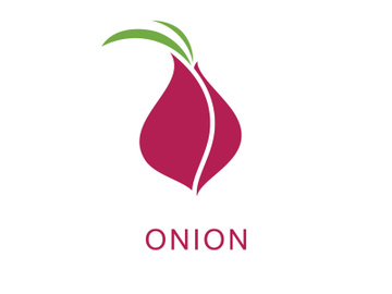 Onion logo vector , red onion icon . illustration Simple onion symbol preview picture