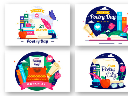 12 World Poetry Day Illustration