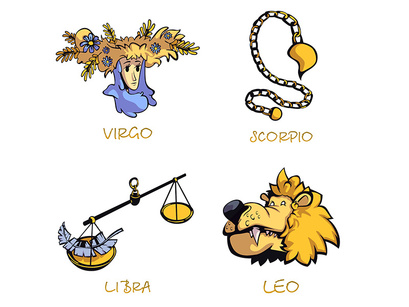 Zodiac sign characters pack