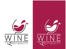 Wine logo with wine glasses and bottles.for night clubs,bars,cafe and wine shops.